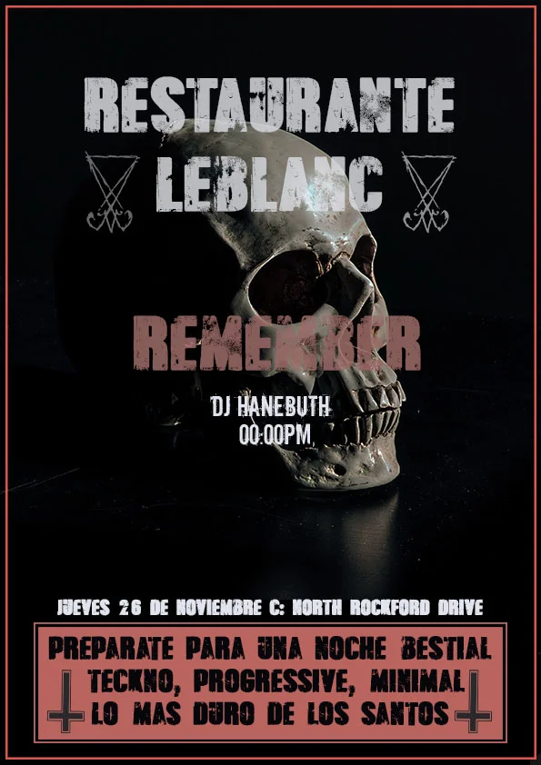 Restaurante Leblanc - Remember con Dj Hanebuth