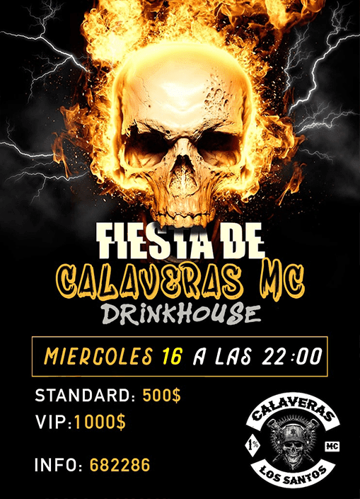 Calaveras MC Drinkhouse abre de nuevo